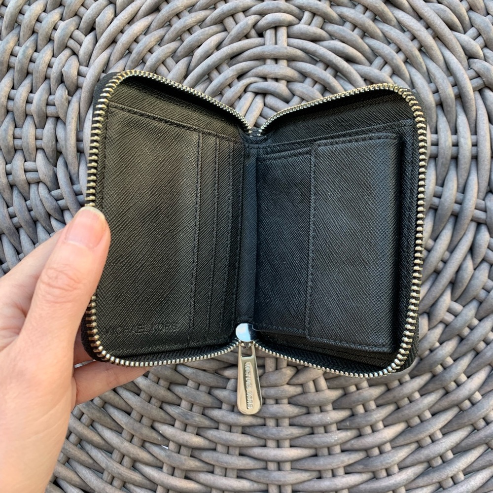 SOLD Michael Kors Square Wallet Black - Picture 3 of 8